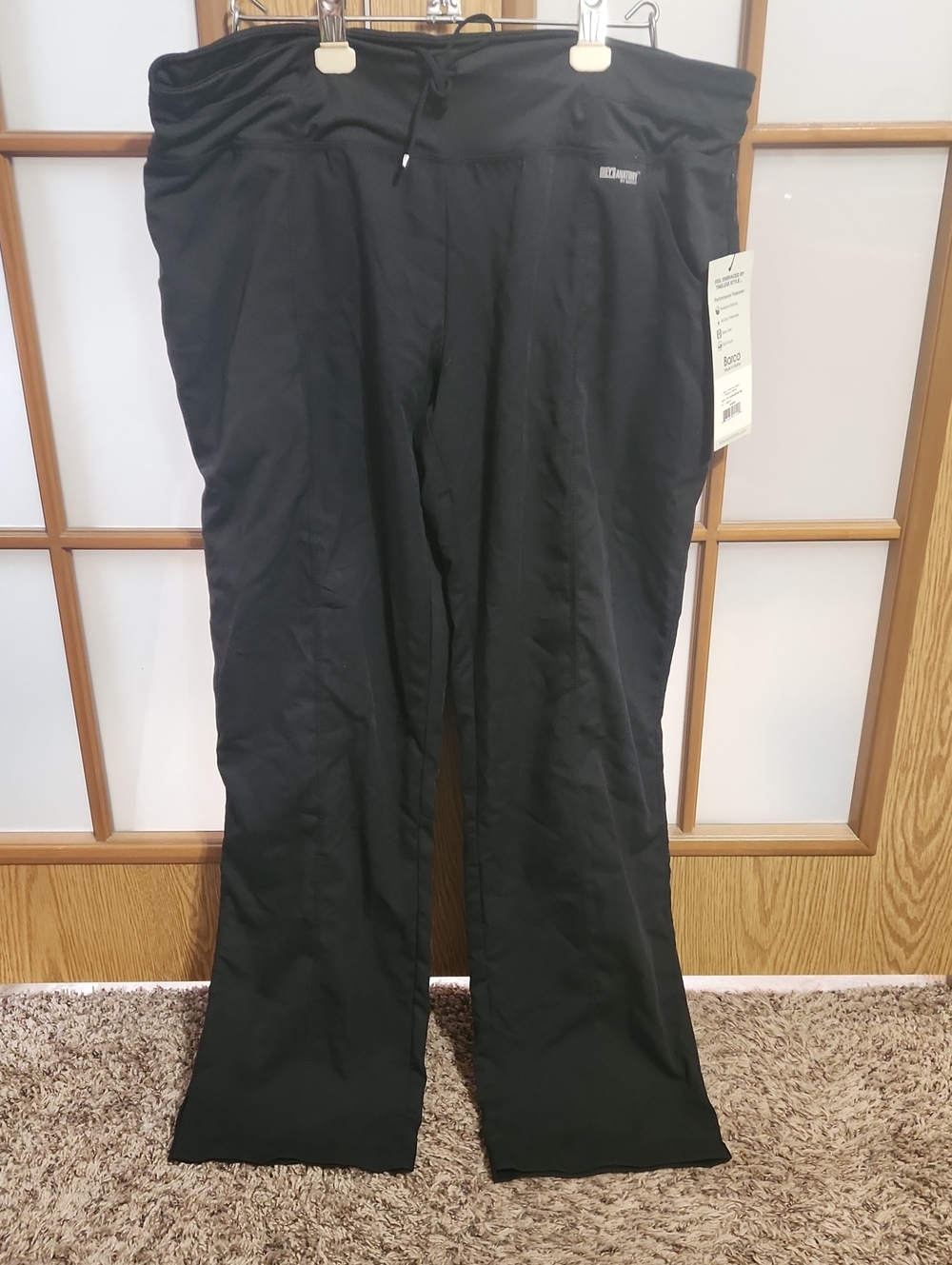 XL Grey's Anatomy Black Drawstring Scrub Pants